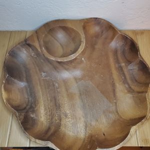 Wooden serving tray